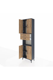 Arges Dolap 4 Raflı 2 Çekmeceli 4 Kapaklı 60x30x221 - S29M244V6A
