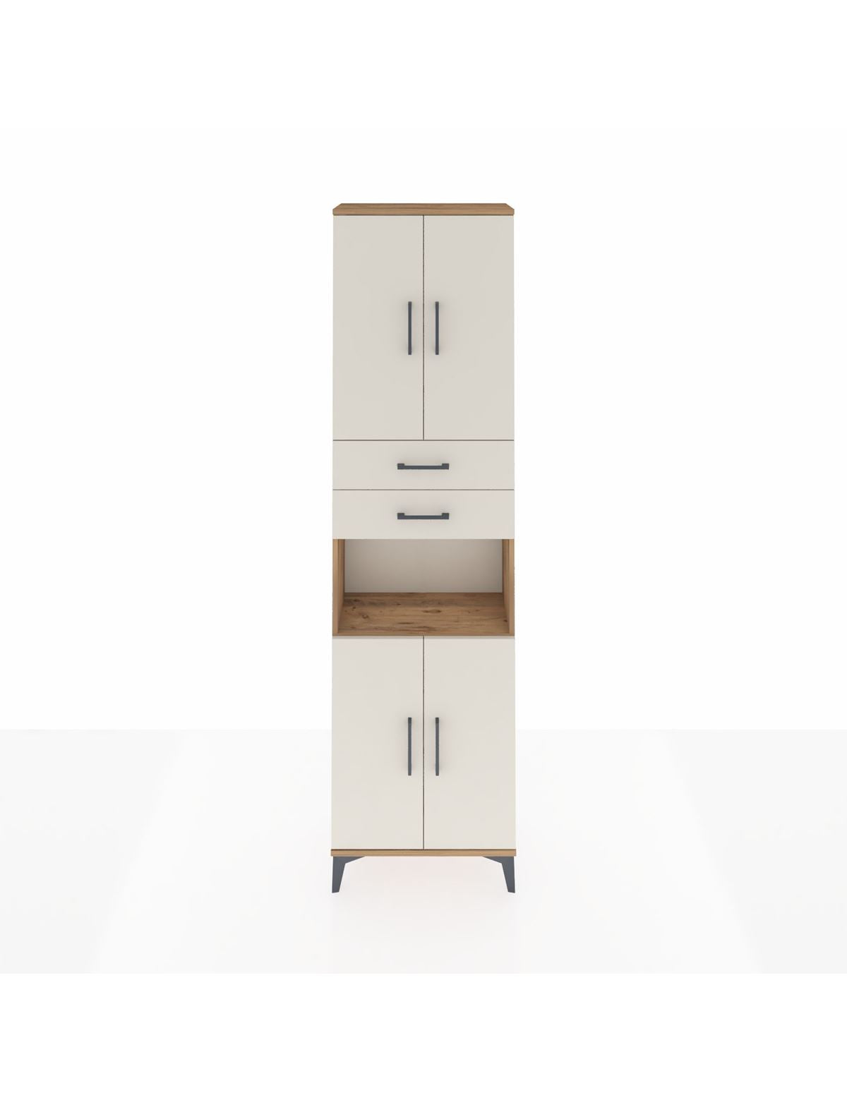 Arges Dolap 4 Raflı 2 Çekmeceli 4 Kapaklı 60x30x221 - S29M244V7A