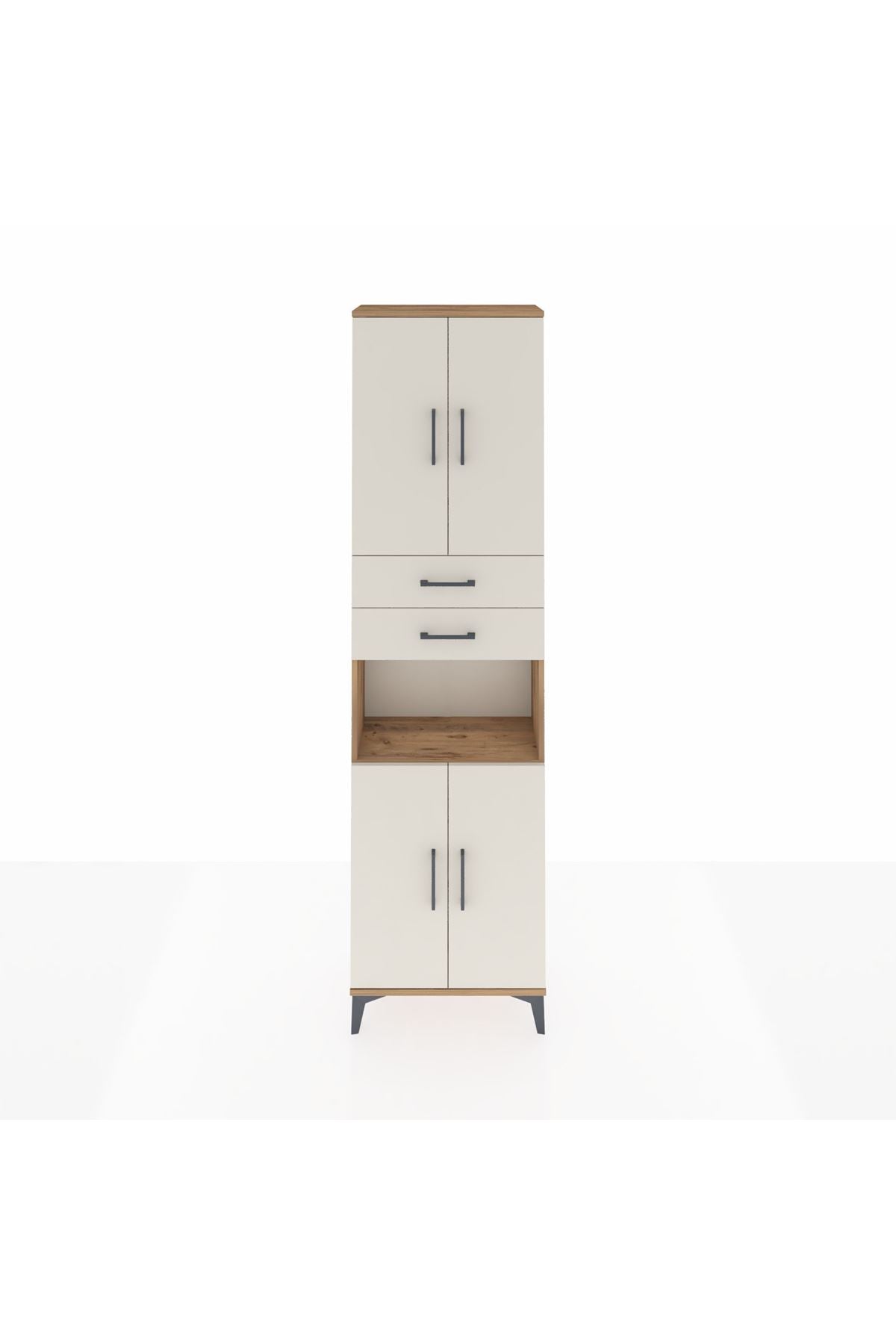 Arges Dolap 4 Raflı 2 Çekmeceli 4 Kapaklı 60x30x221 - S29M244V7A