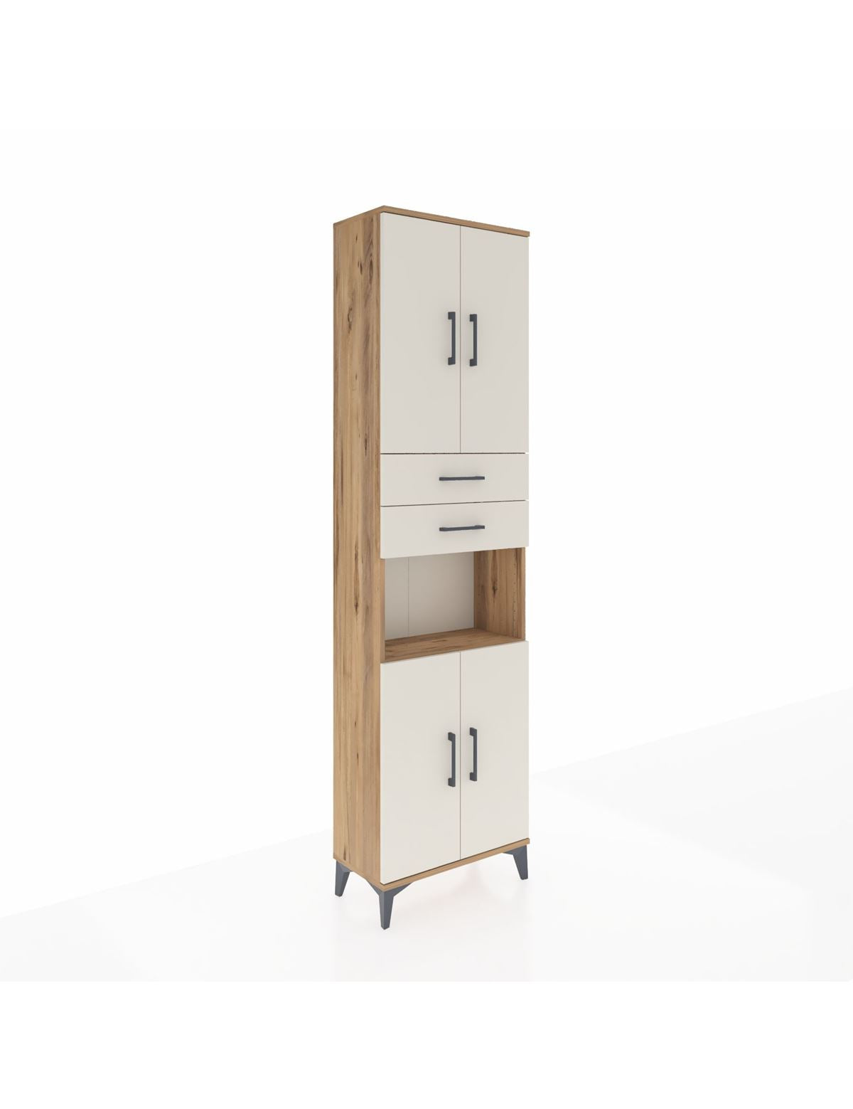Arges Dolap 4 Raflı 2 Çekmeceli 4 Kapaklı 60x30x221 - S29M244V7A
