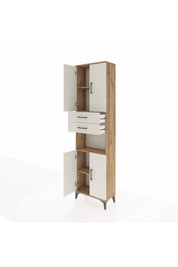 Arges Dolap 4 Raflı 2 Çekmeceli 4 Kapaklı 60x30x221 - S29M244V7A