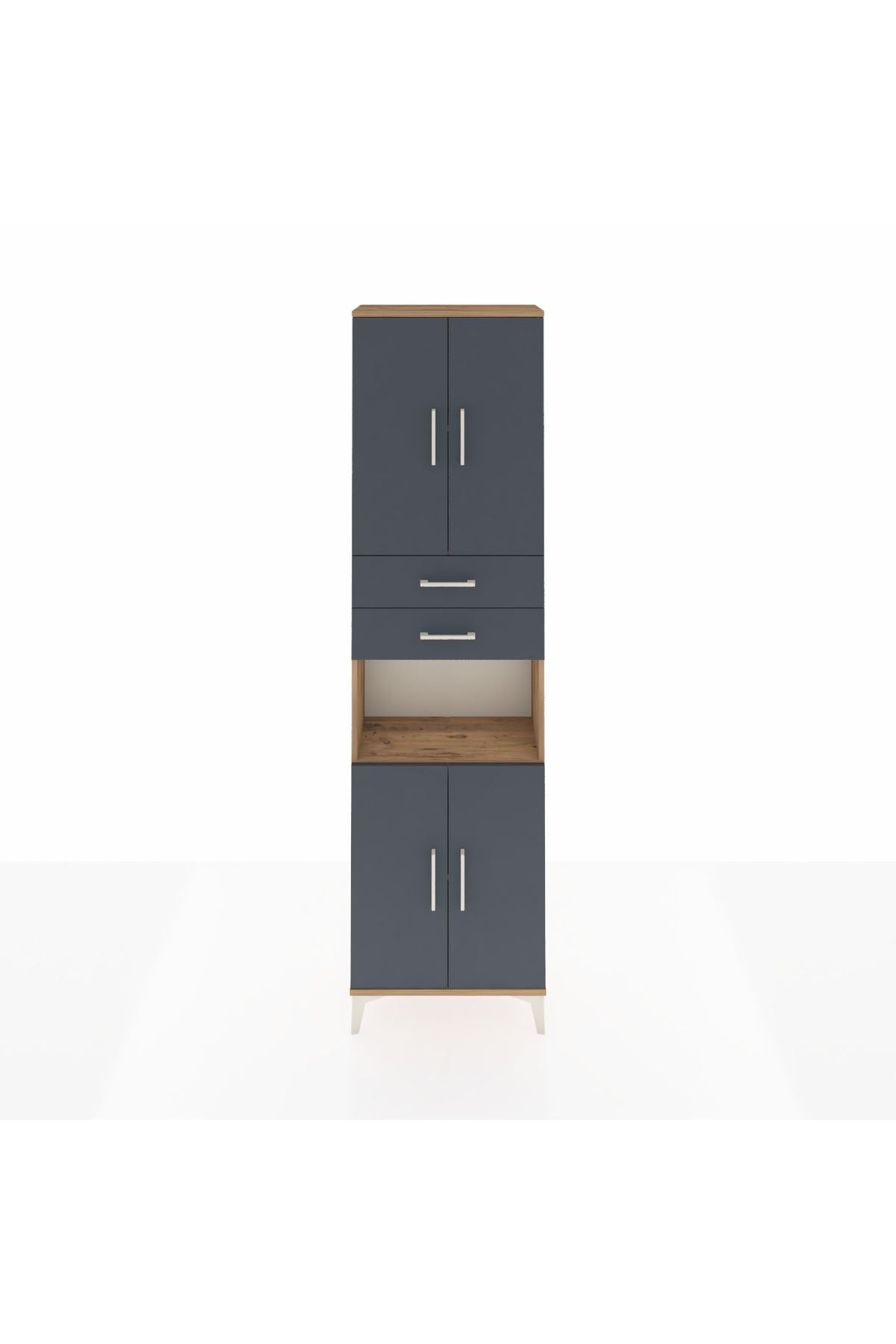 Arges Dolap 4 Raflı 2 Çekmeceli 4 Kapaklı 60x30x221 - S29M244V8A