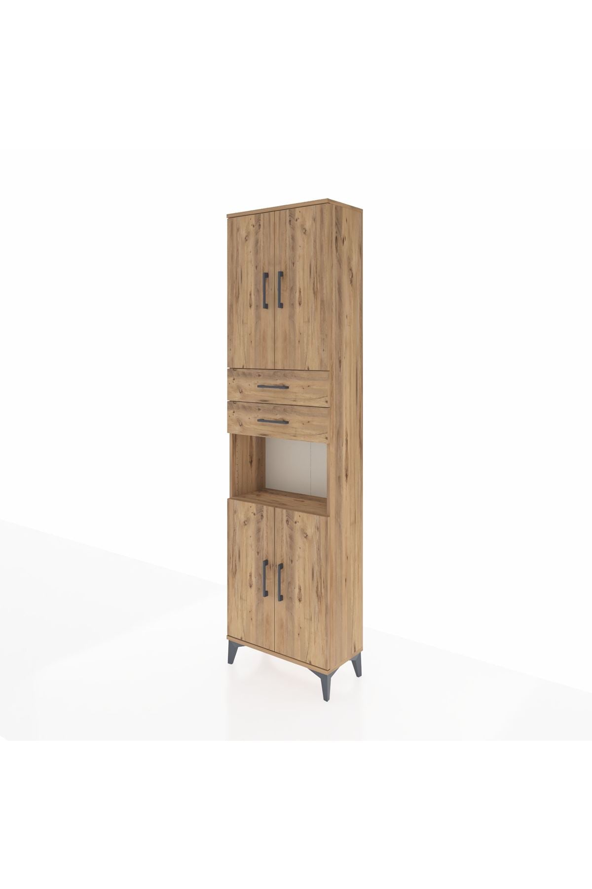 Arges Dolap 4 Raflı 2 Çekmeceli 4 Kapaklı 60x30x221 - S29M244V9A