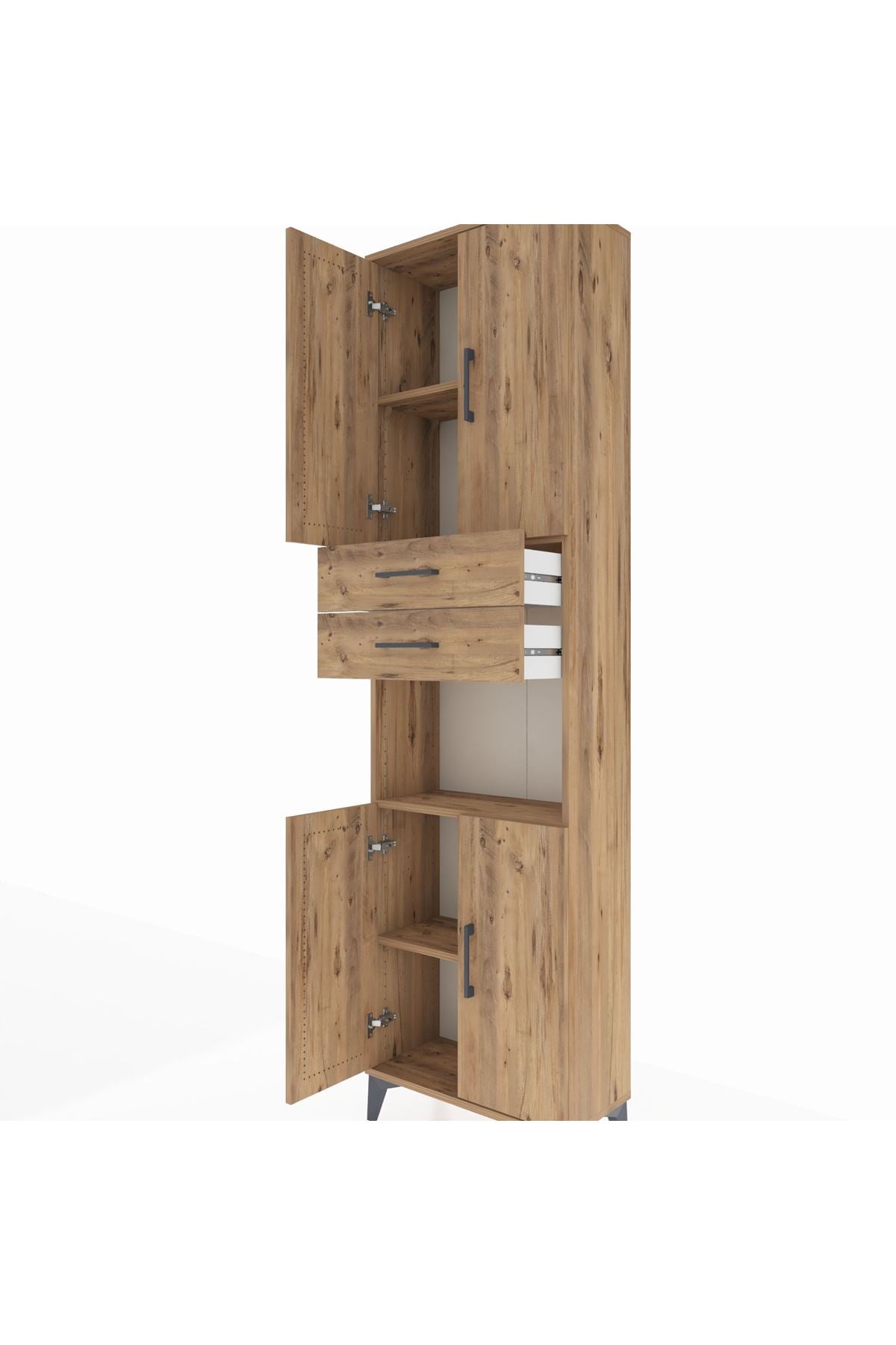 Arges Dolap 4 Raflı 2 Çekmeceli 4 Kapaklı 60x30x221 - S29M244V9A