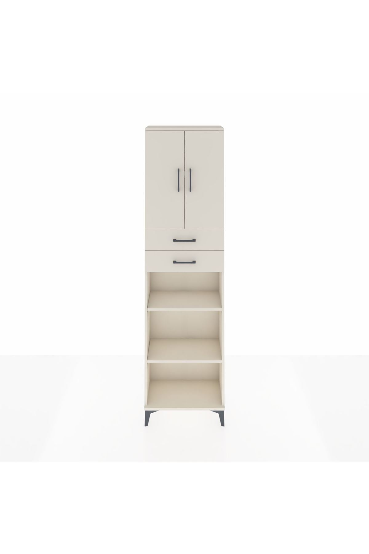 Arges Dolap 4 Raflı 2 Çekmeceli 2 Kapaklı 60x30x221 - S29M245V1A