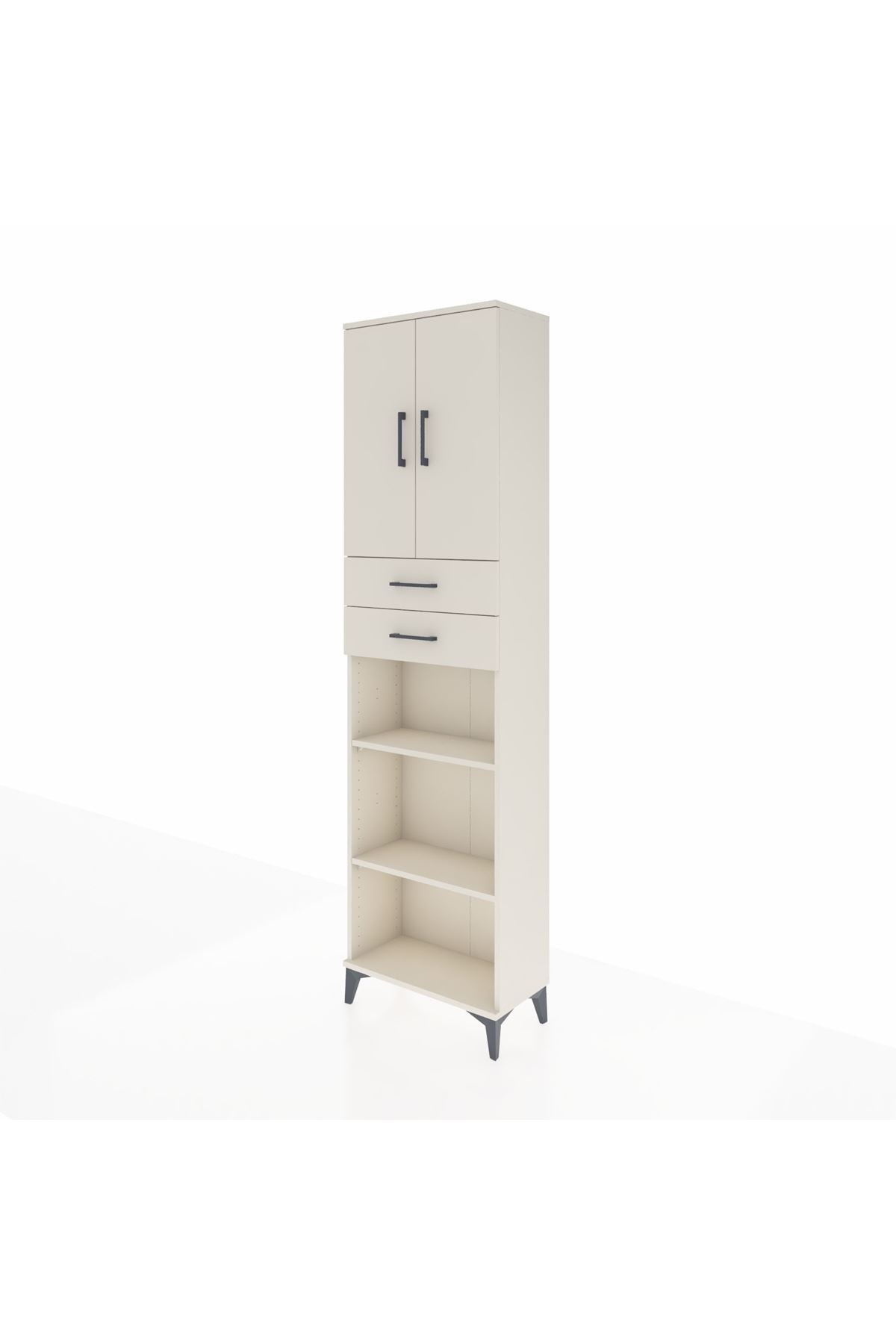 Arges Dolap 4 Raflı 2 Çekmeceli 2 Kapaklı 60x30x221 - S29M245V1A