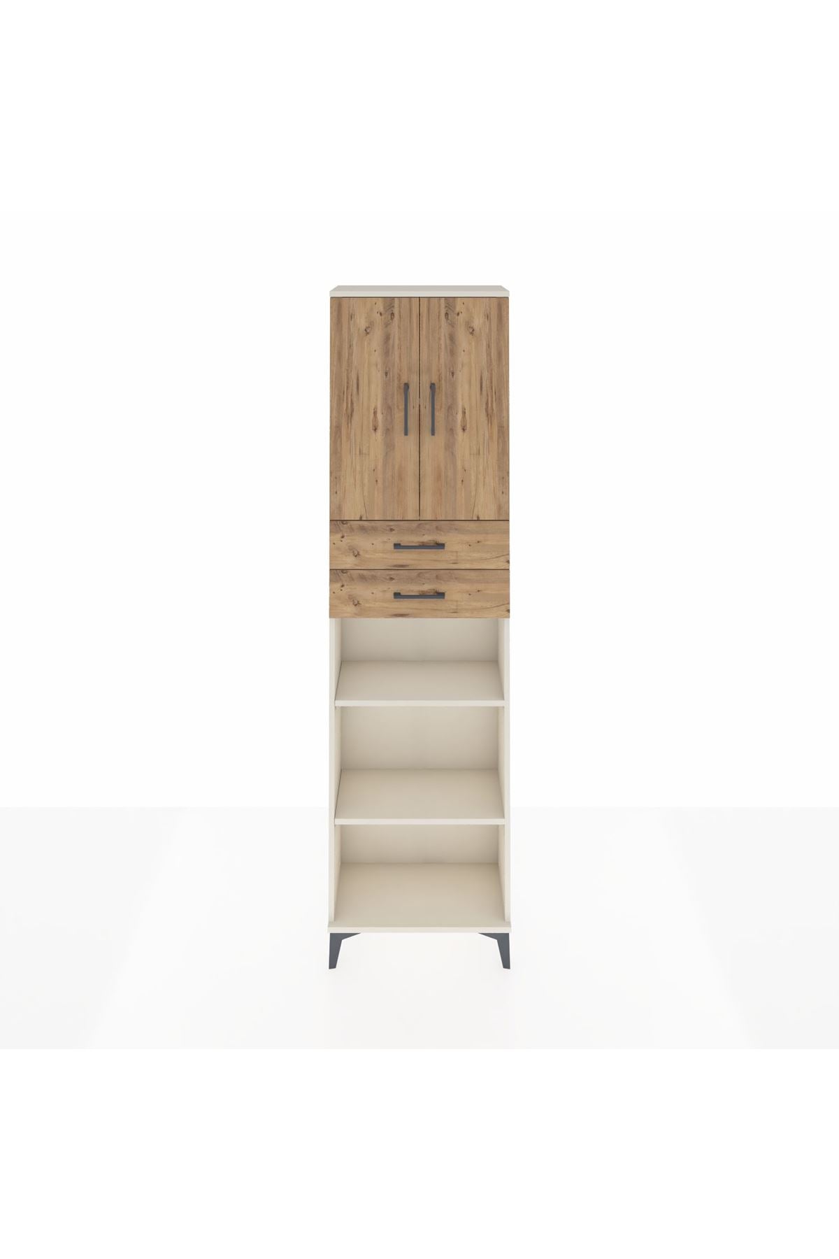 Arges Dolap 4 Raflı 2 Çekmeceli 2 Kapaklı 60x30x221 - S29M245V3A