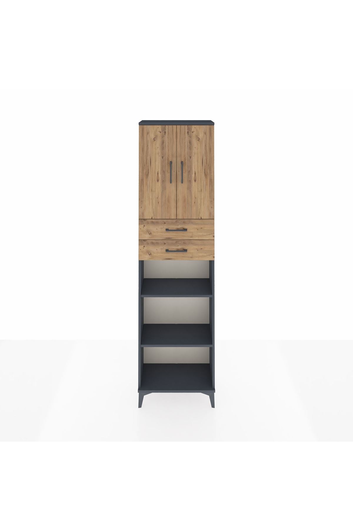 Arges Dolap 4 Raflı 2 Çekmeceli 2 Kapaklı 60x30x221 - S29M245V6A