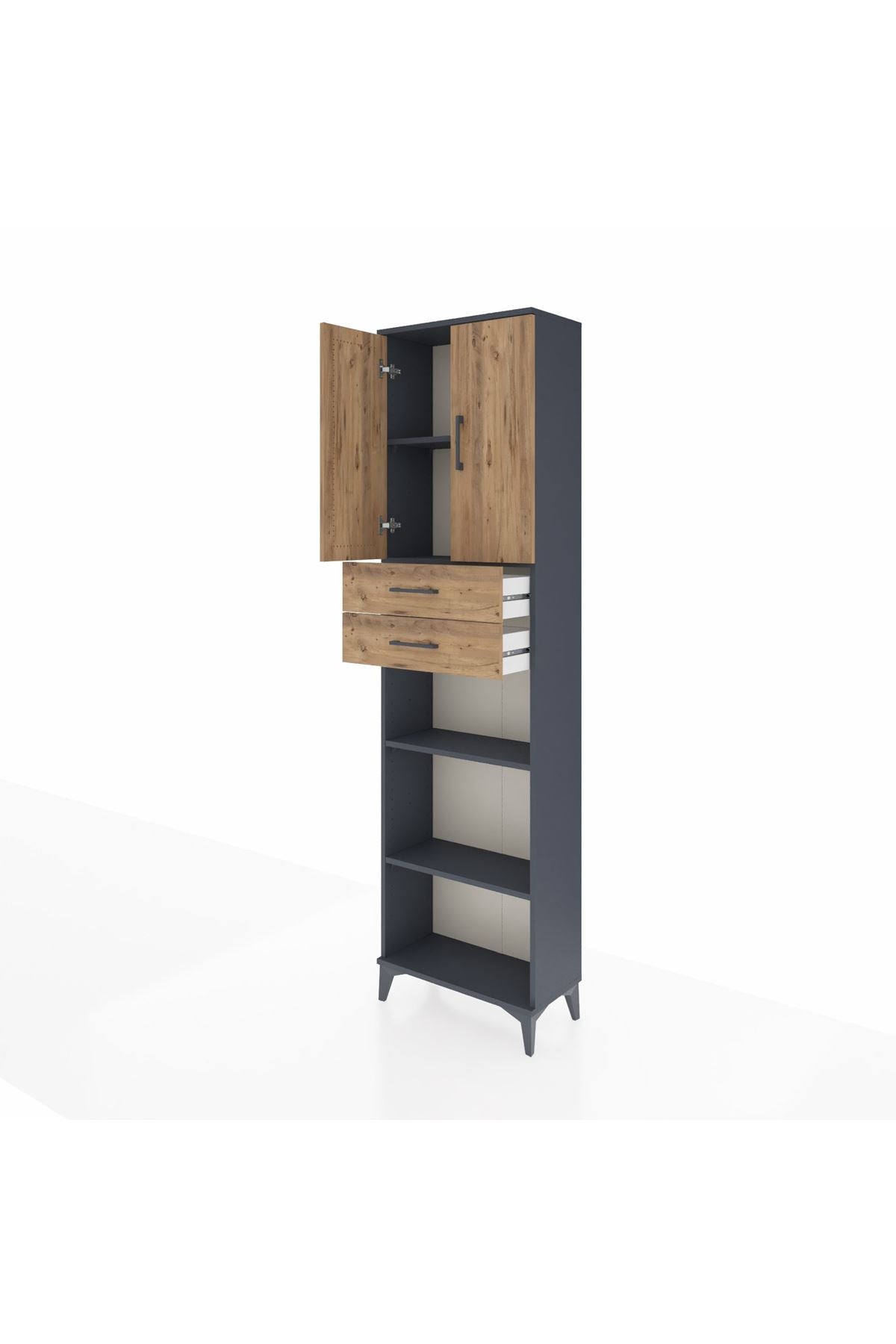 Arges Dolap 4 Raflı 2 Çekmeceli 2 Kapaklı 60x30x221 - S29M245V6A