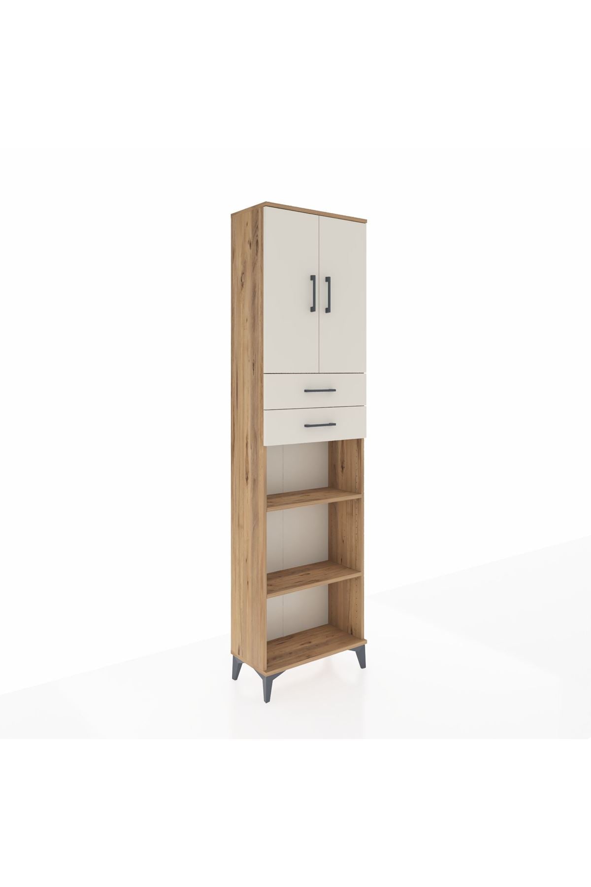 Arges Dolap 4 Raflı 2 Çekmeceli 2 Kapaklı 60x30x221 - S29M245V7A