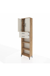 Arges Dolap 4 Raflı 2 Çekmeceli 2 Kapaklı 60x30x221 - S29M245V7A