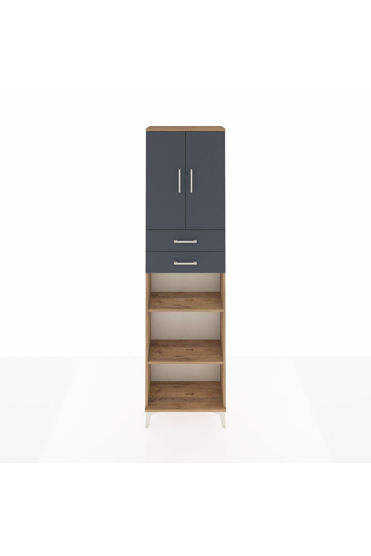 Arges Dolap 4 Raflı 2 Çekmeceli 2 Kapaklı 60x30x221 - S29M245V8A