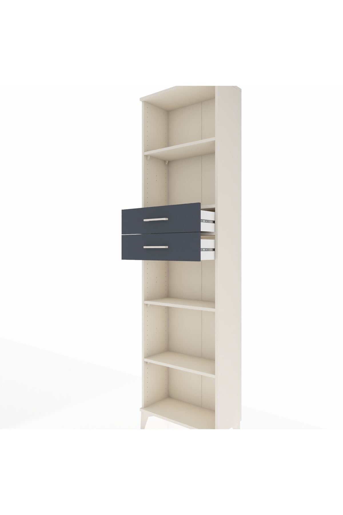 Arges Dolap 4 Raflı 2 Çekmeceli 60x30x221 - S29M247V2A