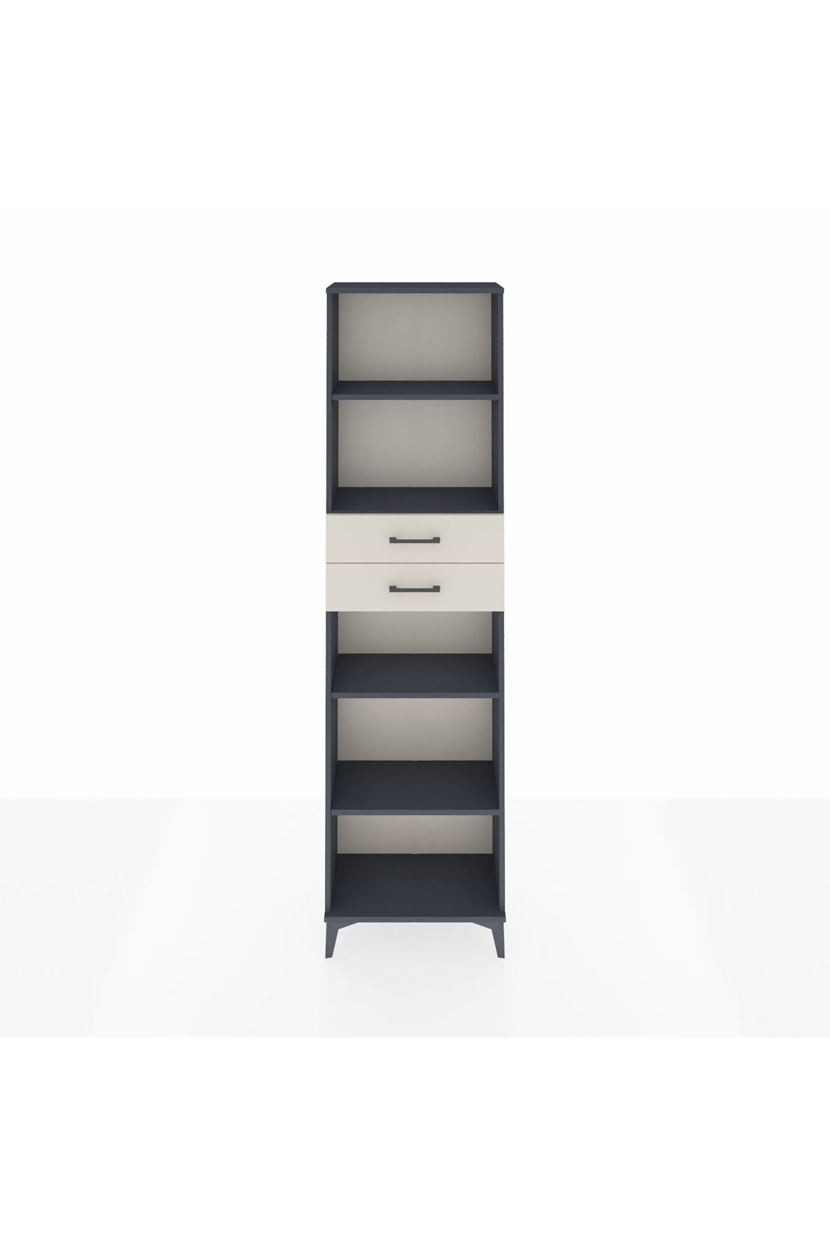 Arges Dolap 4 Raflı 2 Çekmeceli 60x30x221 - S29M247V4A