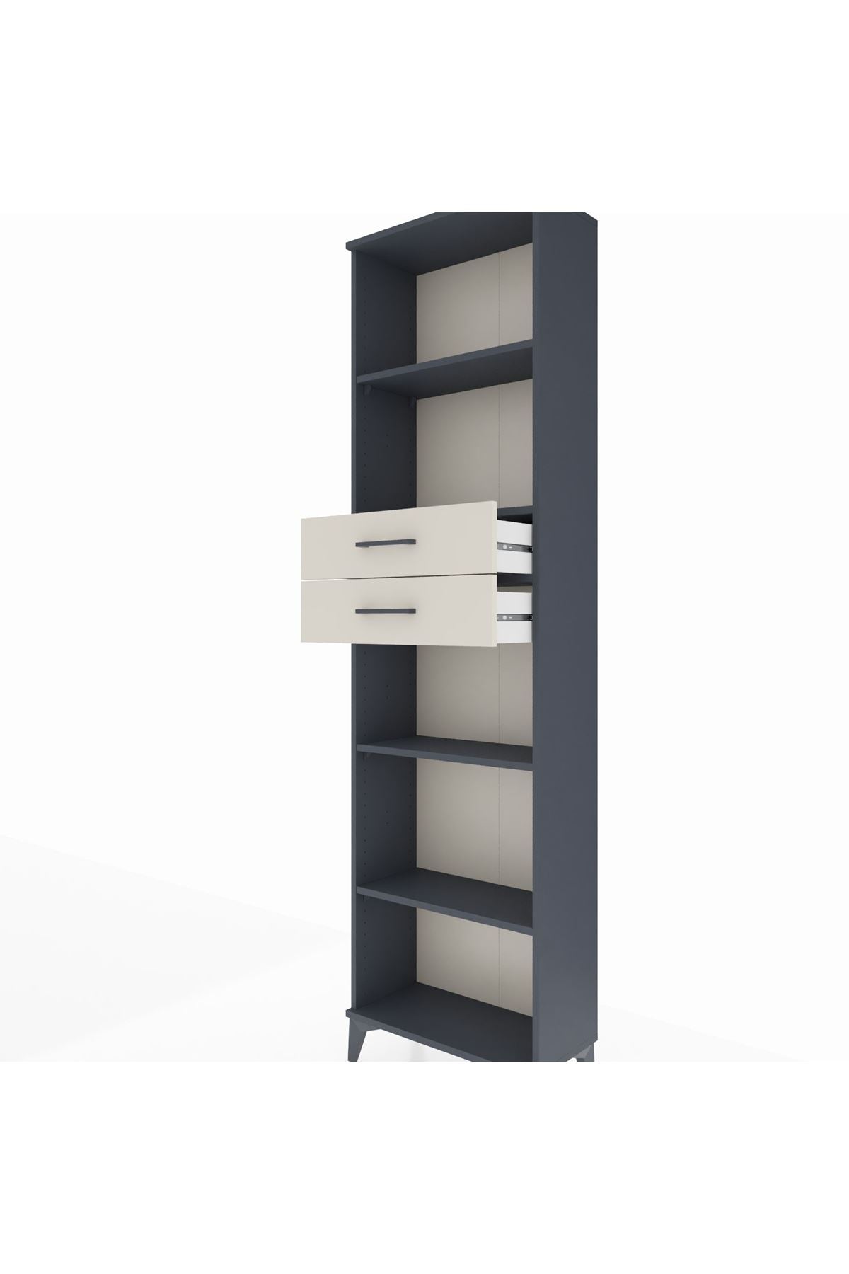 Arges Dolap 4 Raflı 2 Çekmeceli 60x30x221 - S29M247V4A