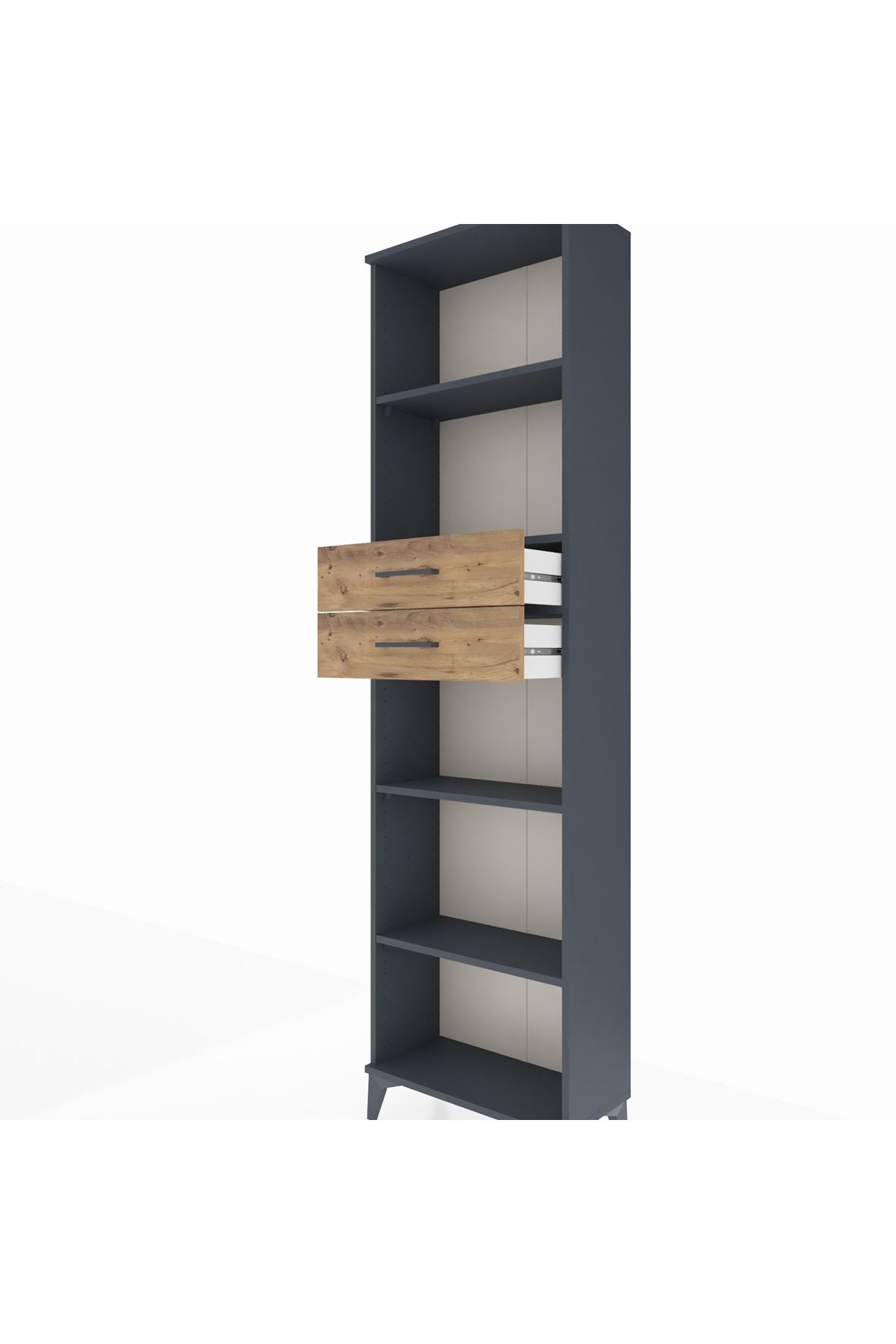 Arges Dolap 4 Raflı 2 Çekmeceli 60x30x221 - S29M247V6A