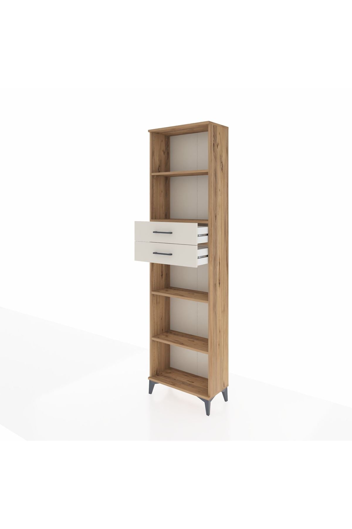 Arges Dolap 4 Raflı 2 Çekmeceli 60x30x221 - S29M247V7A
