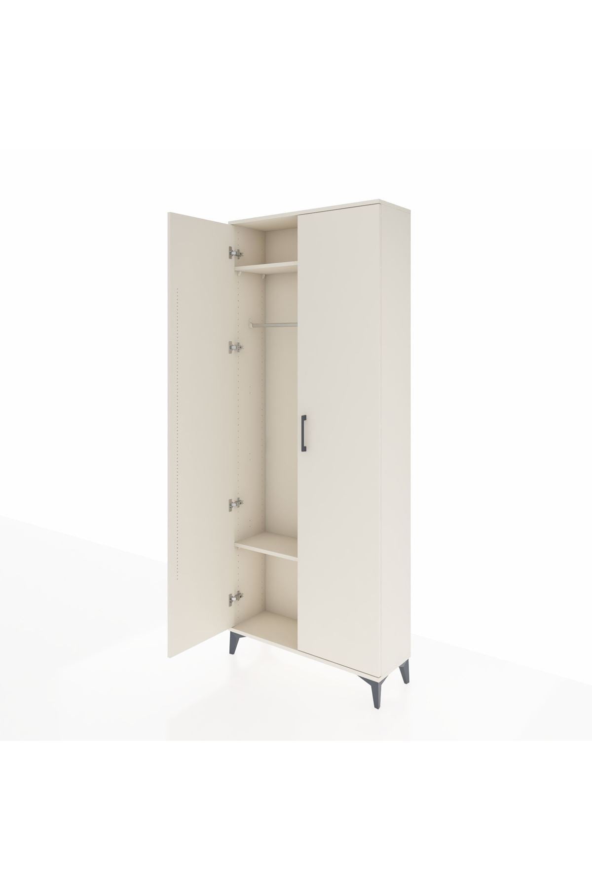 Arges Dolap 2 Raflı 2 Kapaklı Tek Askılı 88x30x221 - S30M003V1A