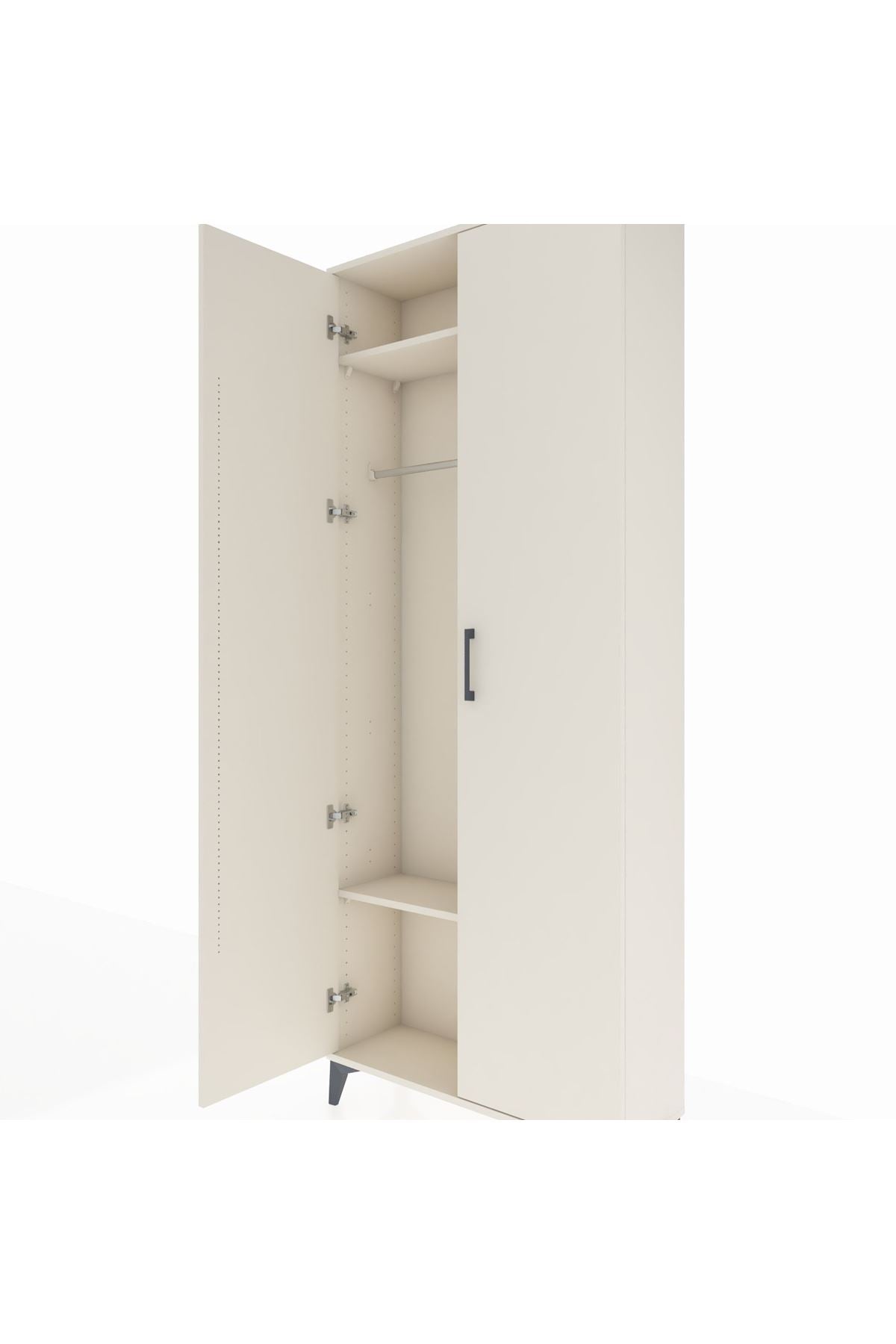 Arges Dolap 2 Raflı 2 Kapaklı Tek Askılı 88x30x221 - S30M003V1A