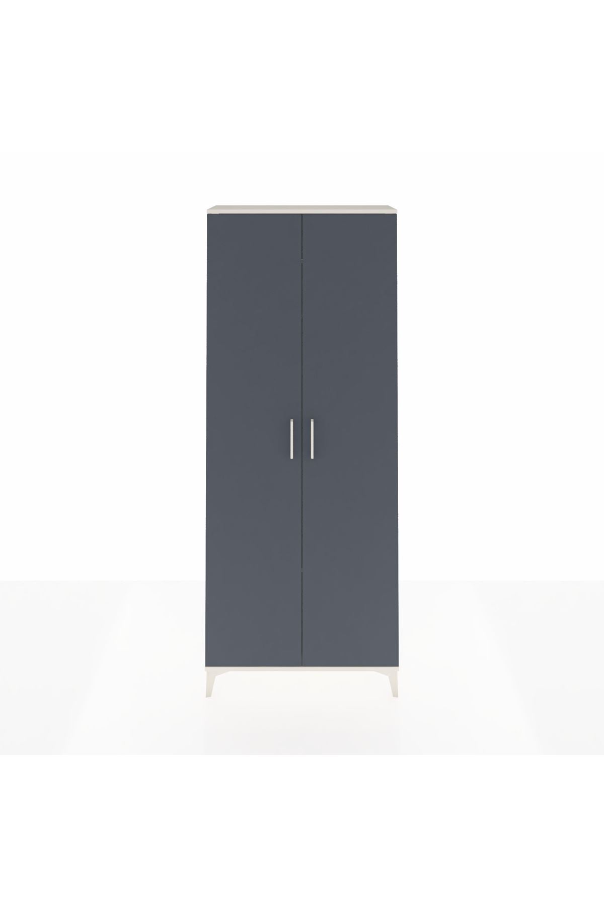 Arges Dolap 2 Raflı 2 Kapaklı Tek Askılı 88x30x221 - S30M003V2A