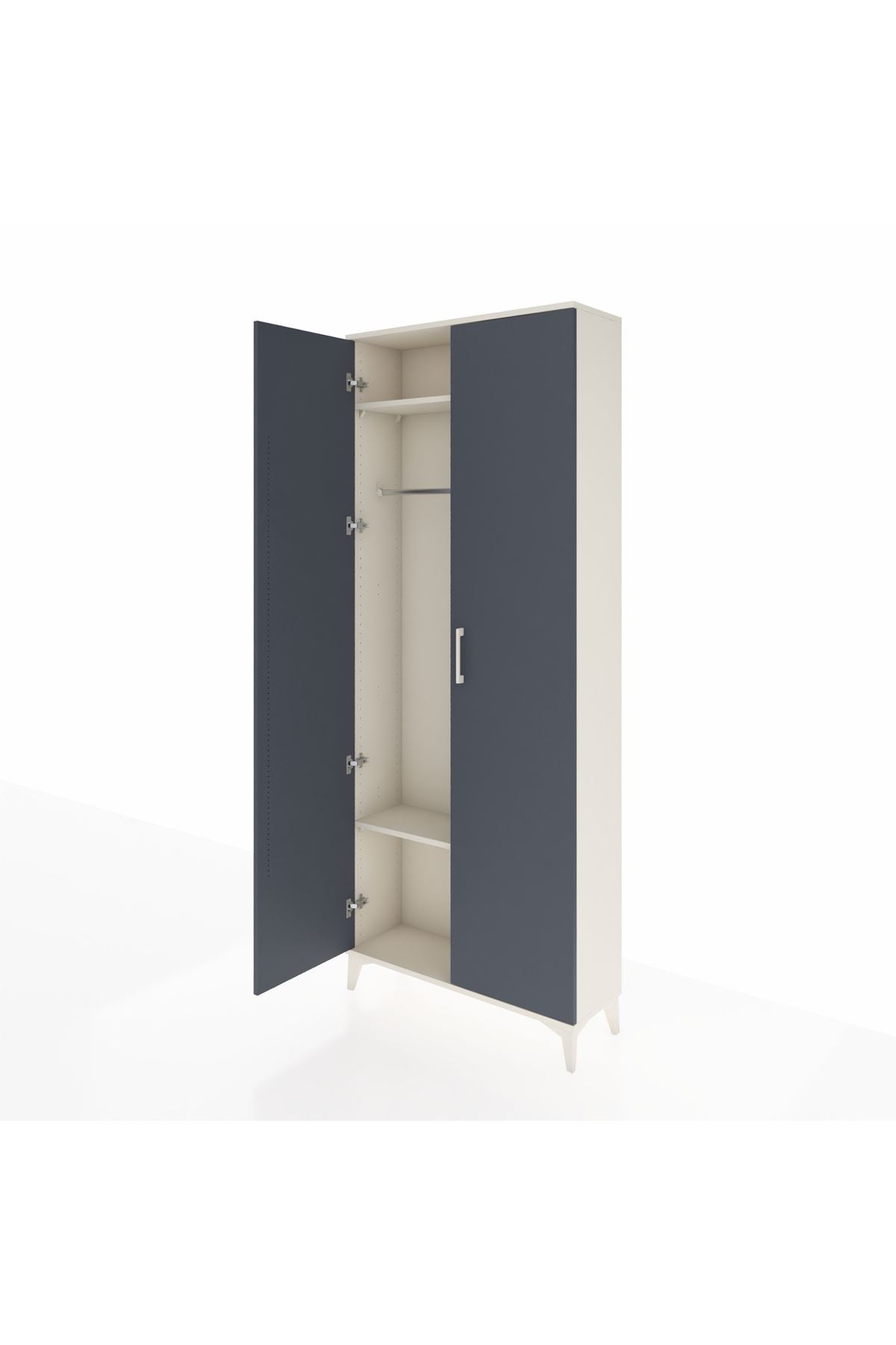 Arges Dolap 2 Raflı 2 Kapaklı Tek Askılı 88x30x221 - S30M003V2A