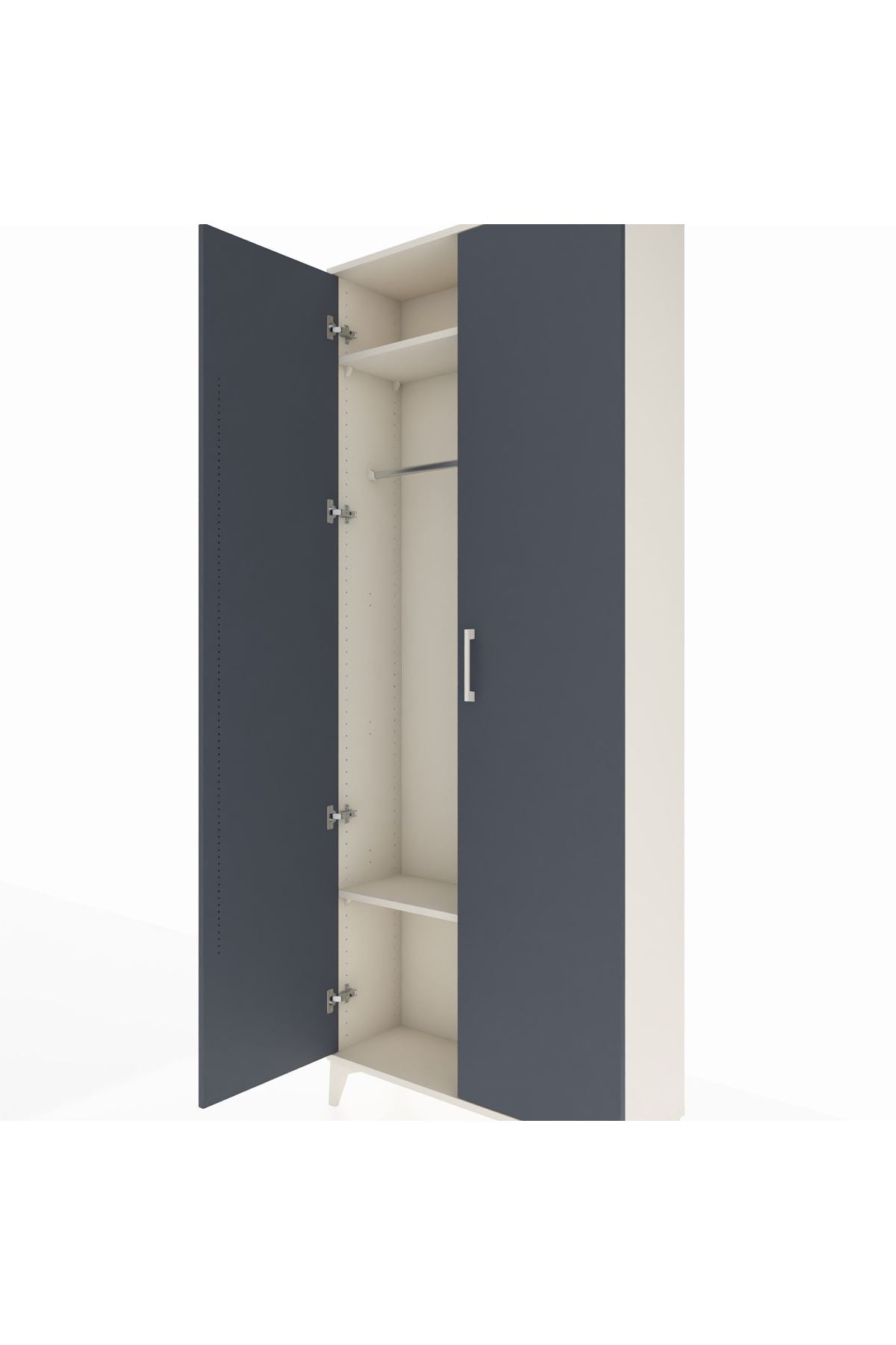 Arges Dolap 2 Raflı 2 Kapaklı Tek Askılı 88x30x221 - S30M003V2A