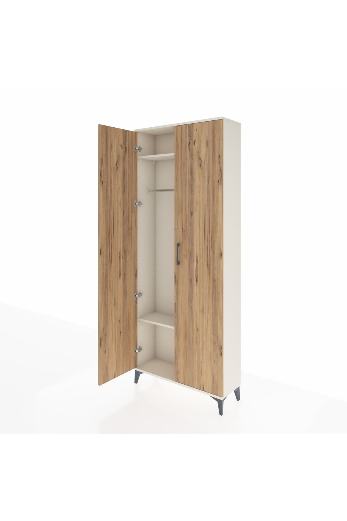 Arges Dolap 2 Raflı 2 Kapaklı Tek Askılı 88x30x221 - S30M003V3A