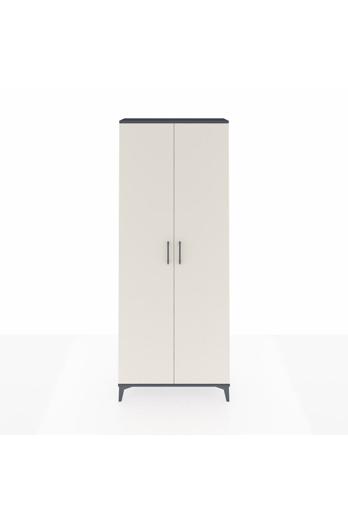 Arges Dolap 2 Raflı 2 Kapaklı Tek Askılı 88x30x221 - S30M003V4A