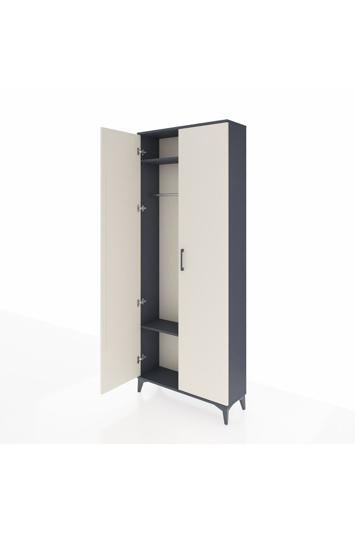 Arges Dolap 2 Raflı 2 Kapaklı Tek Askılı 88x30x221 - S30M003V4A