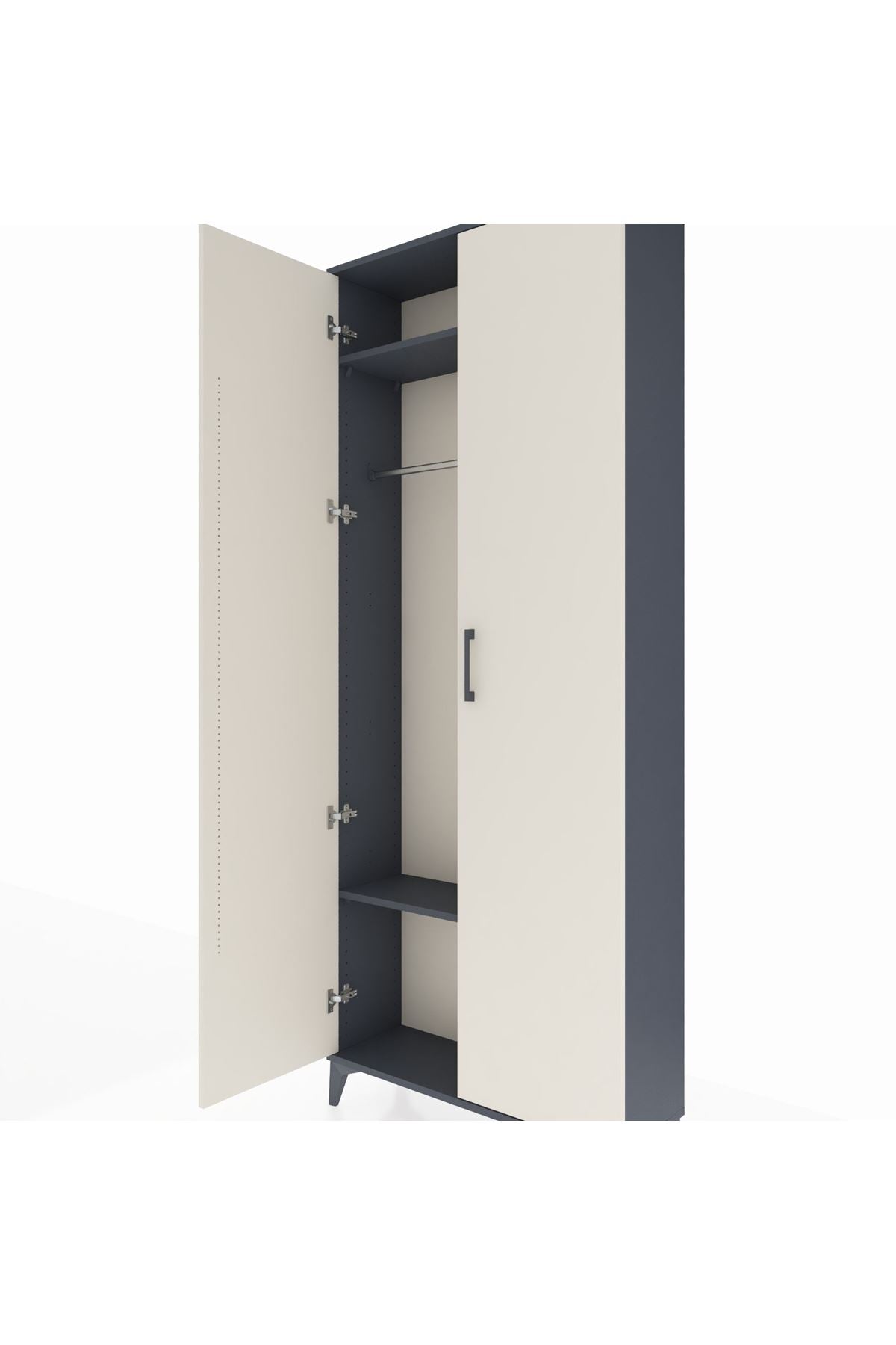 Arges Dolap 2 Raflı 2 Kapaklı Tek Askılı 88x30x221 - S30M003V4A