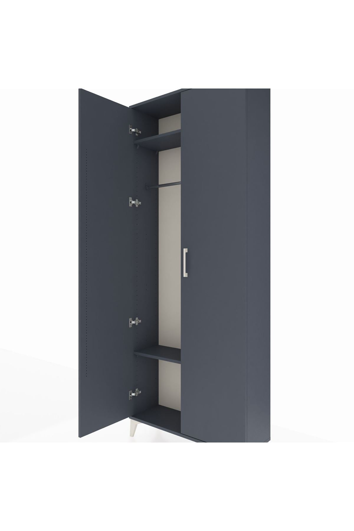 Arges Dolap 2 Raflı 2 Kapaklı Tek Askılı 88x30x221 - S30M003V5A