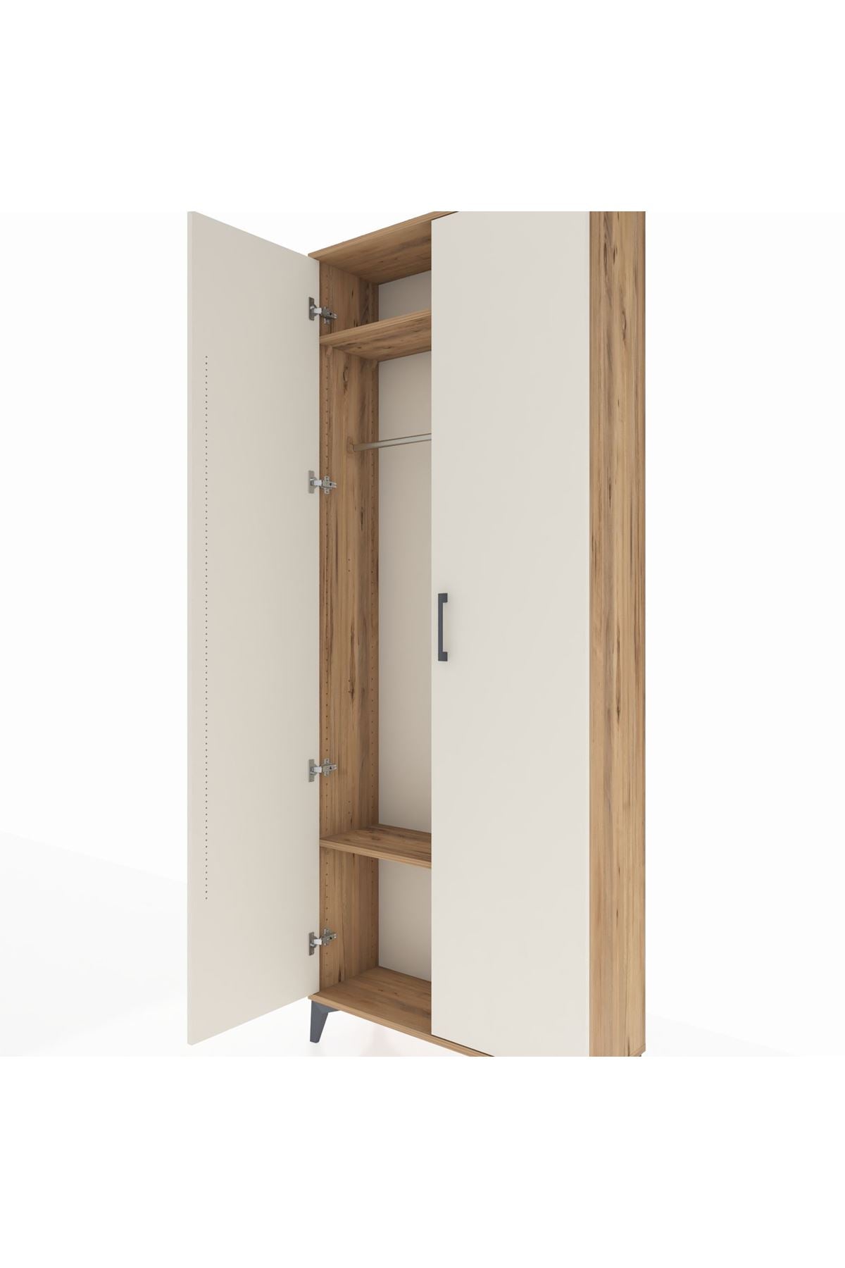 Arges Dolap 2 Raflı 2 Kapaklı Tek Askılı 88x30x221 - S30M003V7A