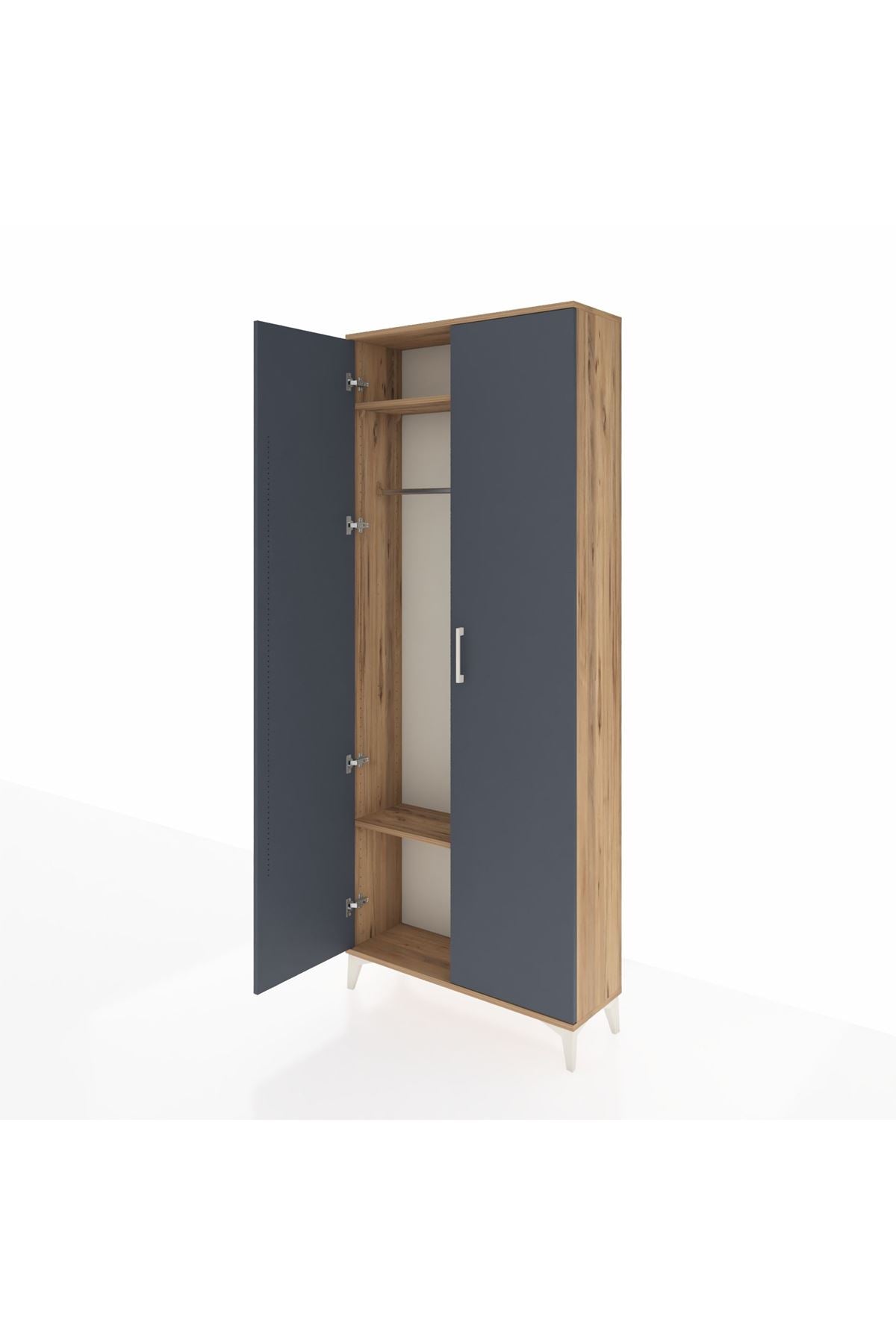 Arges Dolap 2 Raflı 2 Kapaklı Tek Askılı 88x30x221 - S30M003V8A