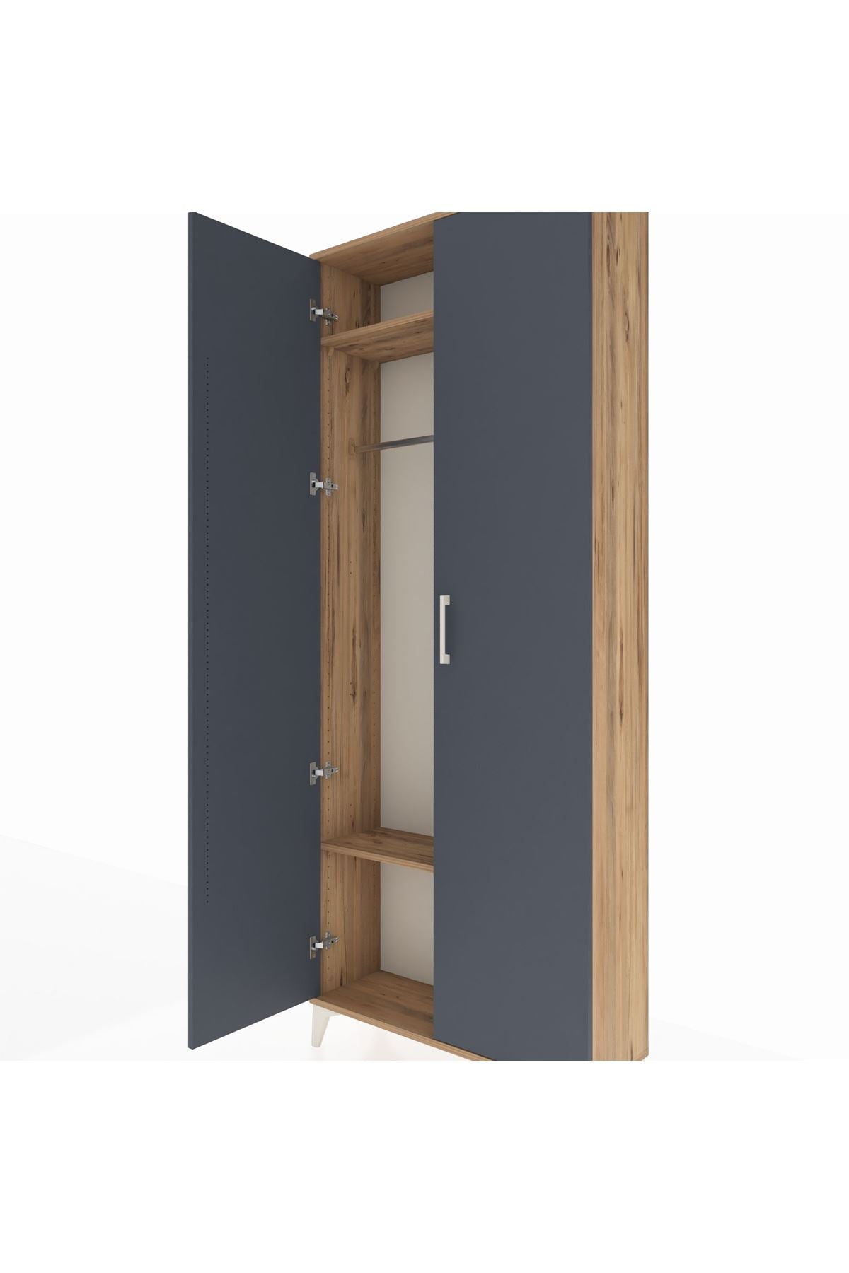 Arges Dolap 2 Raflı 2 Kapaklı Tek Askılı 88x30x221 - S30M003V8A