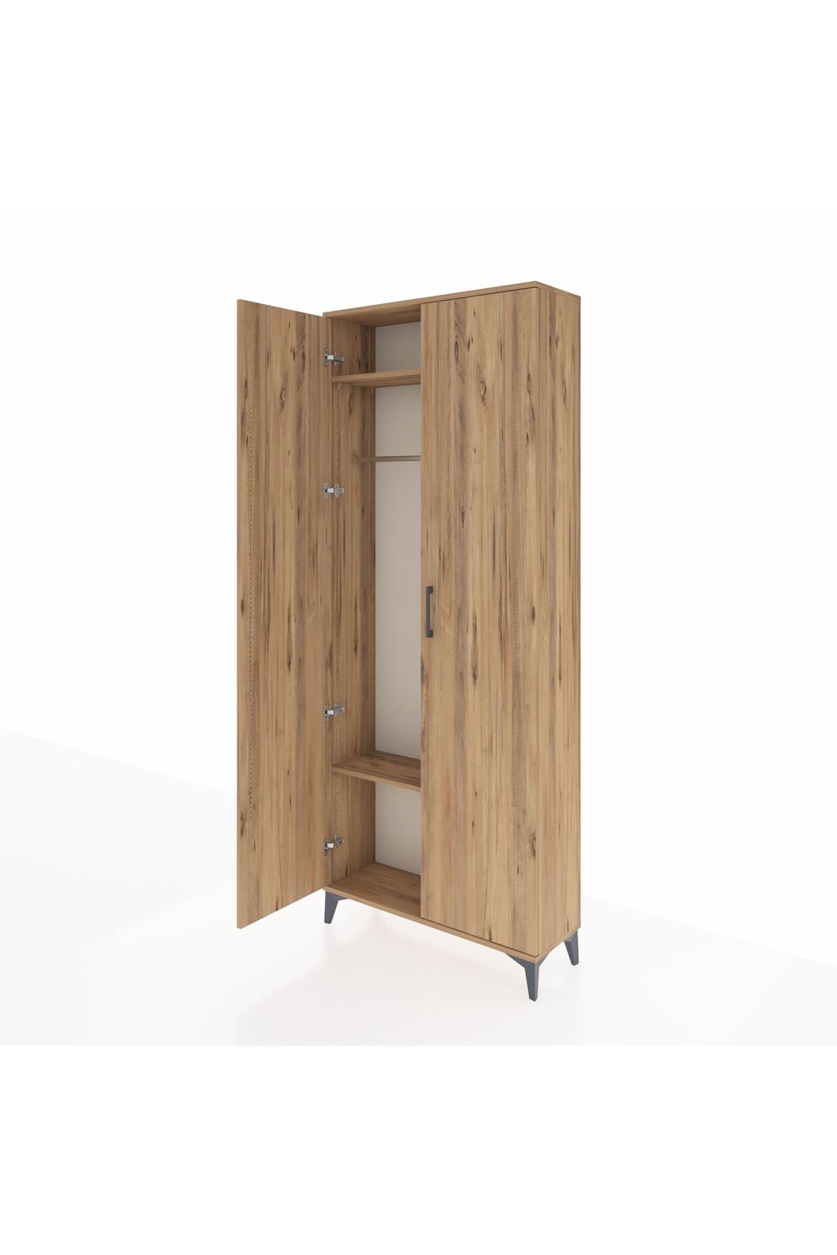 Arges Dolap 2 Raflı 2 Kapaklı Tek Askılı 88x30x221 - S30M003V9A