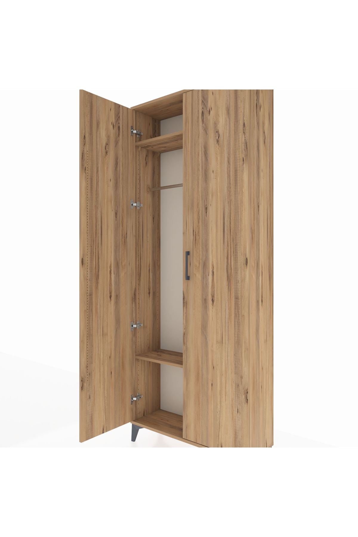 Arges Dolap 2 Raflı 2 Kapaklı Tek Askılı 88x30x221 - S30M003V9A