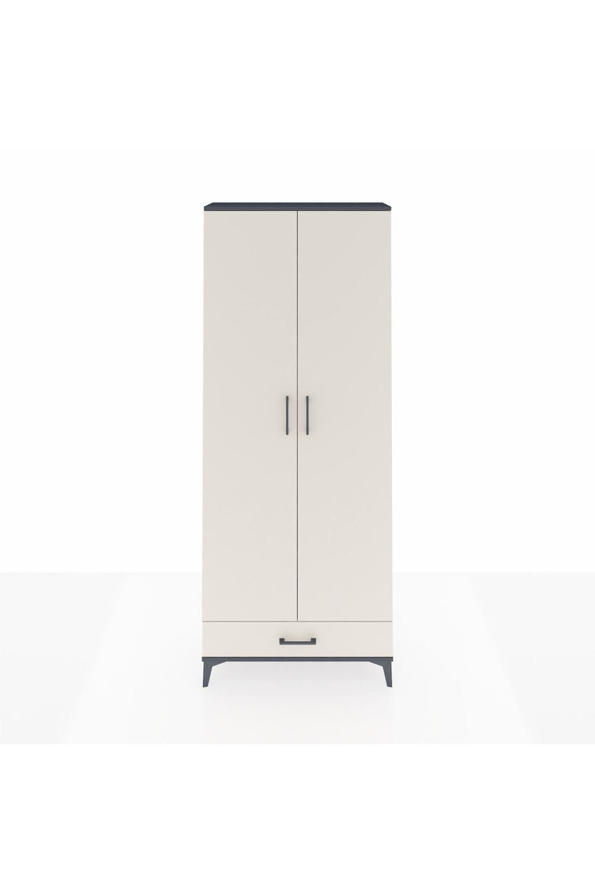 Arges Dolap 3 Raflı Tek Çekmeceli Tek Askılı 88x30x221 - S30M004V4A