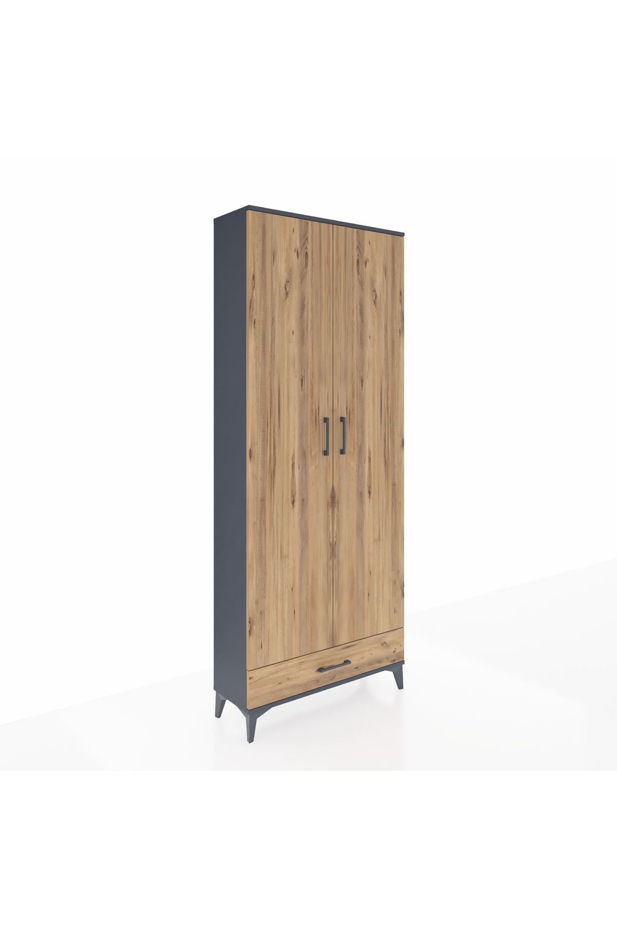 Arges Dolap 3 Raflı Tek Çekmeceli Tek Askılı 88x30x221 - S30M004V6A