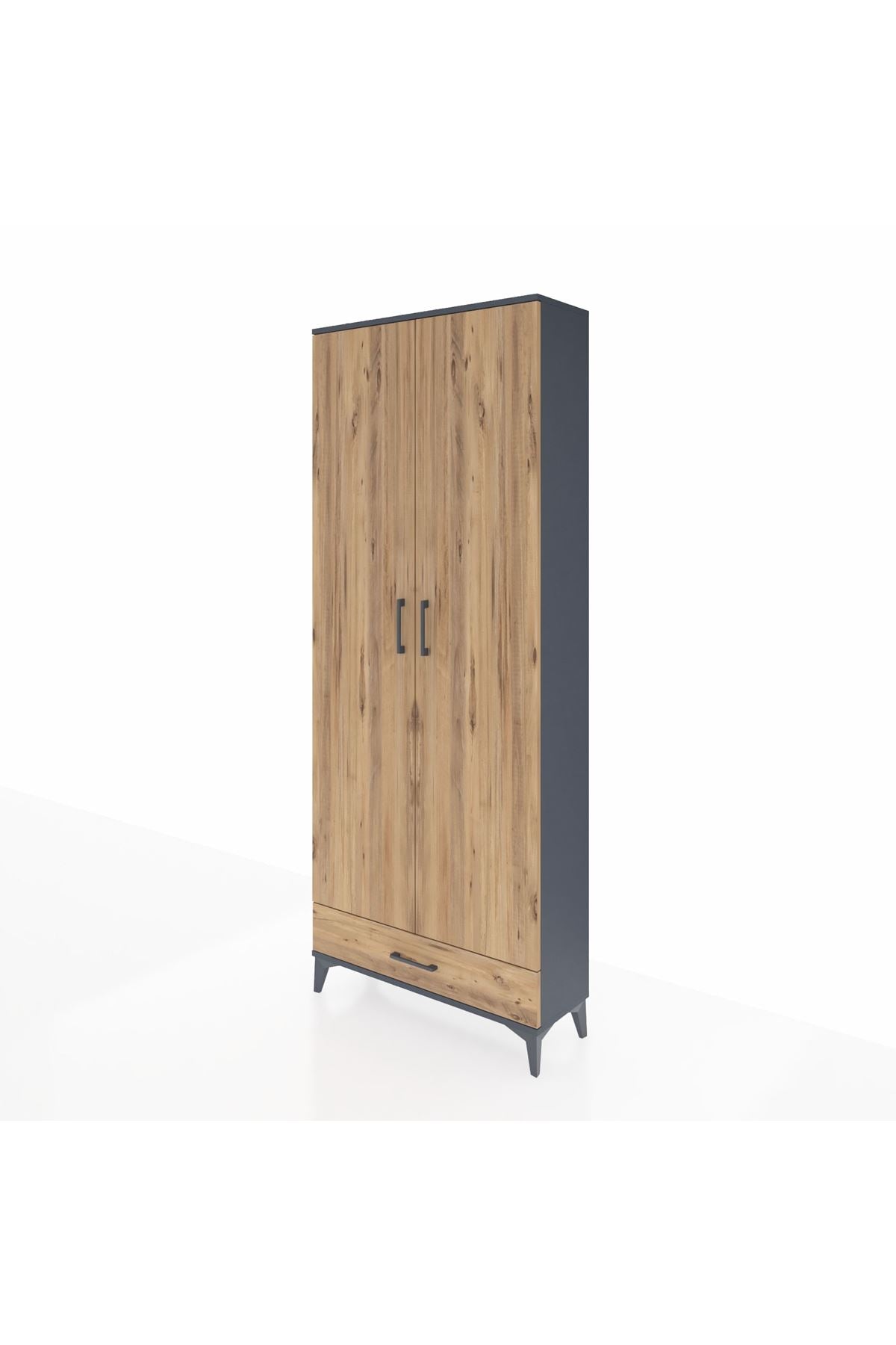 Arges Dolap 3 Raflı Tek Çekmeceli Tek Askılı 88x30x221 - S30M004V6A