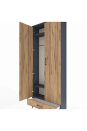 Arges Dolap 3 Raflı Tek Çekmeceli Tek Askılı 88x30x221 - S30M004V6A