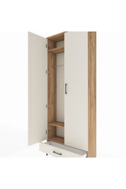 Arges Dolap 3 Raflı Tek Çekmeceli Tek Askılı 88x30x221 - S30M004V7A
