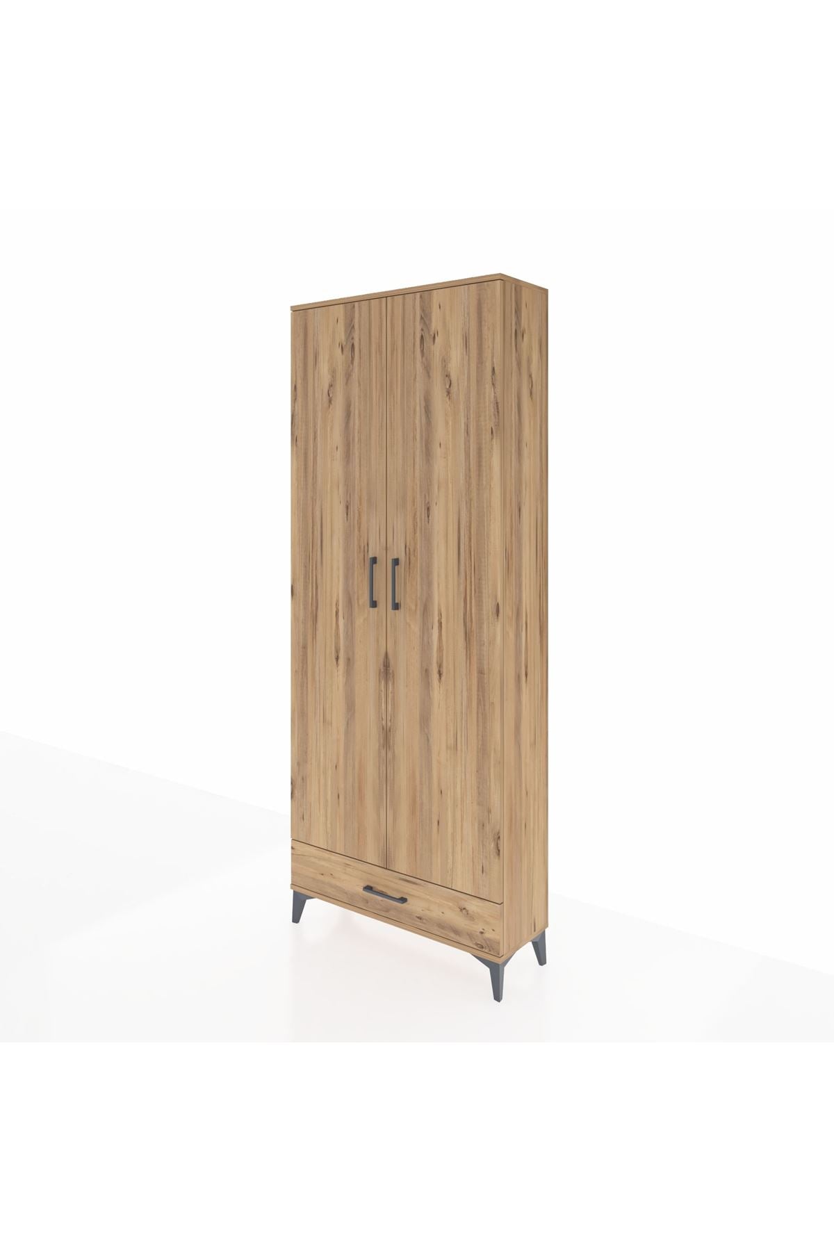 Arges Dolap 3 Raflı Tek Çekmeceli Tek Askılı 88x30x221 - S30M004V9A
