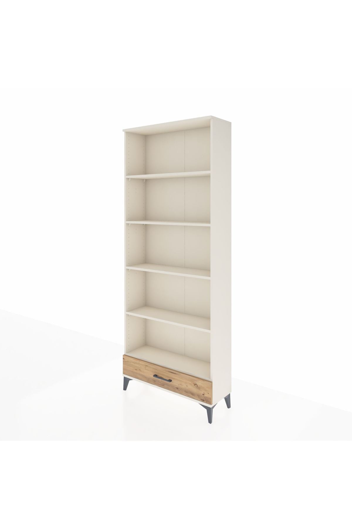 Arges Dolap 5 Raflı Tek Çekmeceli 88x30x221 - S30M005V3A