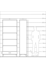 Arges Dolap 5 Raflı Tek Çekmeceli 88x30x221 - S30M005V5A