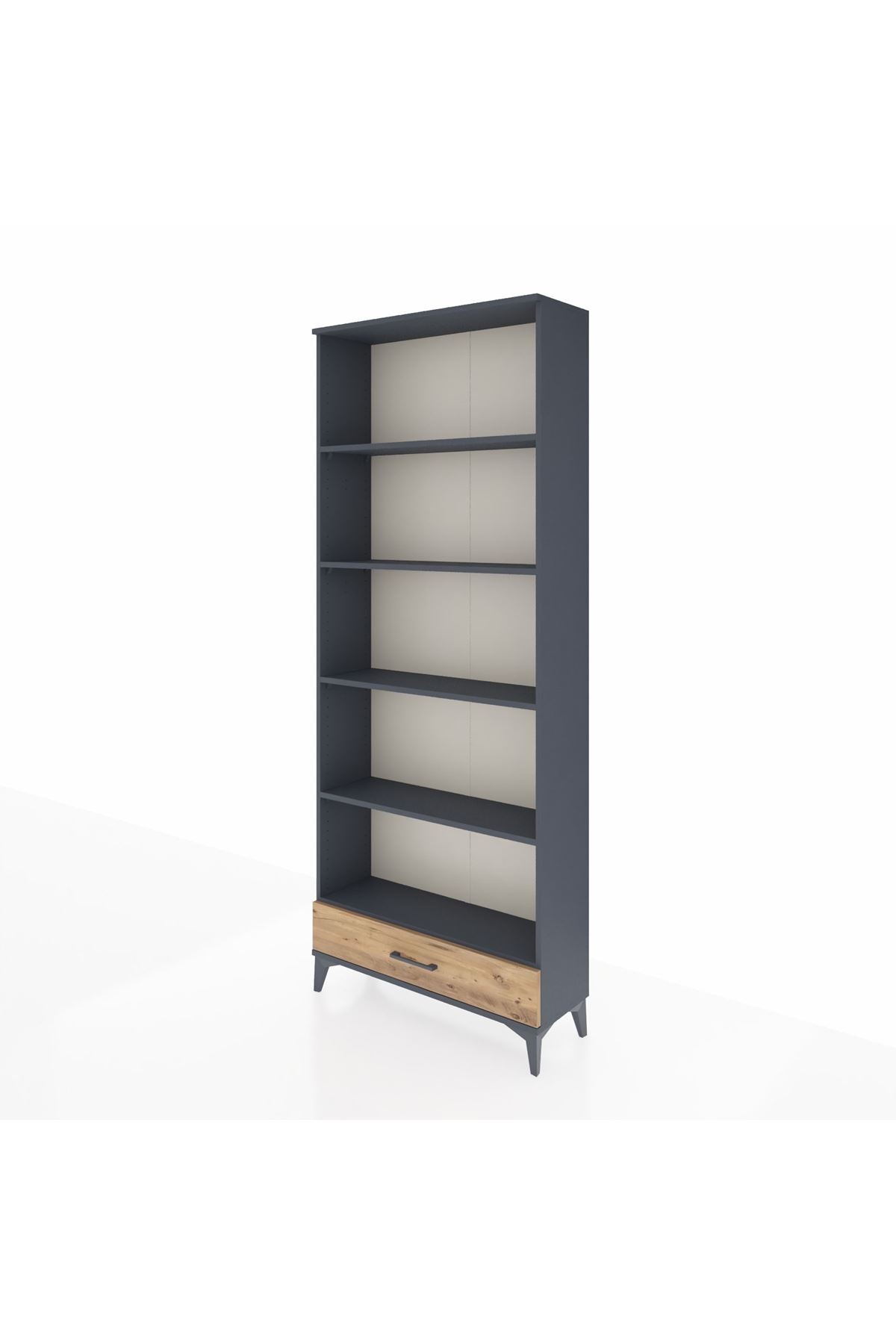 Arges Dolap 5 Raflı Tek Çekmeceli 88x30x221 - S30M005V6A