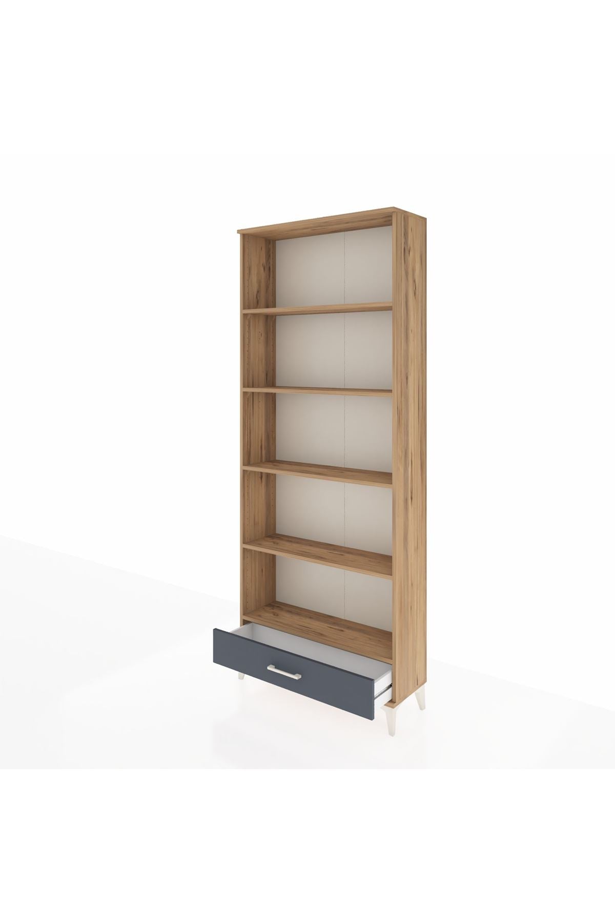 Arges Dolap 5 Raflı Tek Çekmeceli 88x30x221 - S30M005V8A