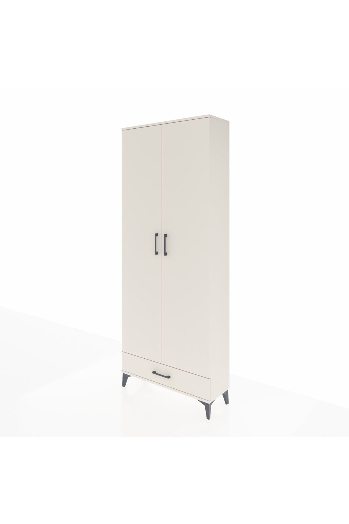 Arges Dolap 5 Raflı Tek Çekmeceli 2 Kapaklı 88x30x221 - S30M006V1A