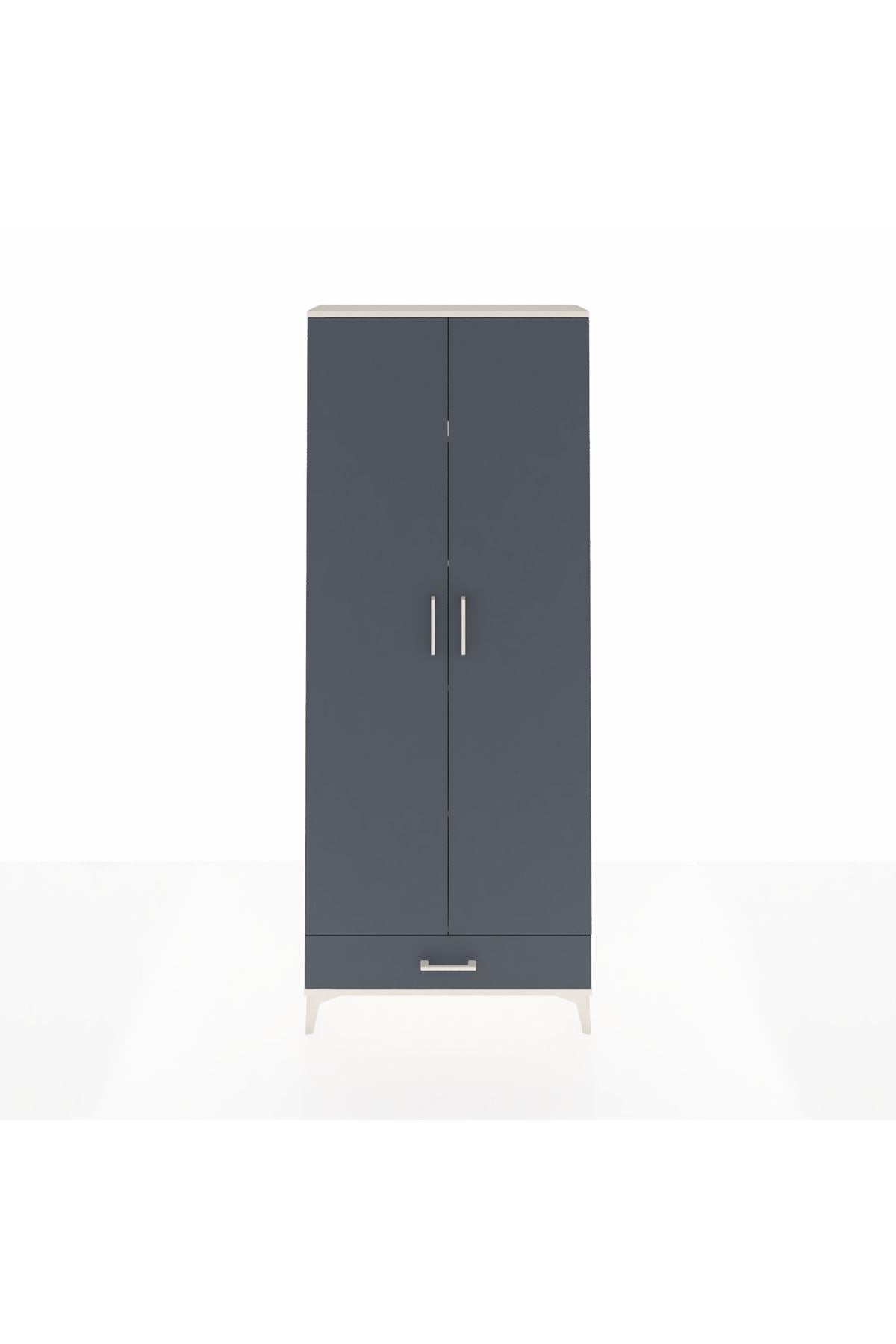Arges Dolap 5 Raflı Tek Çekmeceli 2 Kapaklı 88x30x221 - S30M006V2A