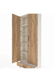 Arges Dolap 5 Raflı Tek Çekmeceli 2 Kapaklı 88x30x221 - S30M006V3A