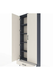 Arges Dolap 5 Raflı Tek Çekmeceli 2 Kapaklı 88x30x221 - S30M006V4A